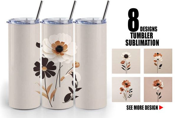 Tumbler Wrap Boho Flower Online Hot Sale