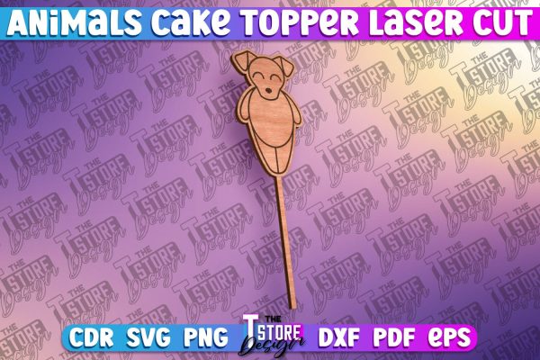 Dog Cake Topper Laser Cut SVG Design | Laser Cut Design Fashion