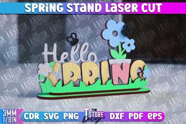 Spring Stand SVG Design | Summer Decorative Stand | 3D Stand Online