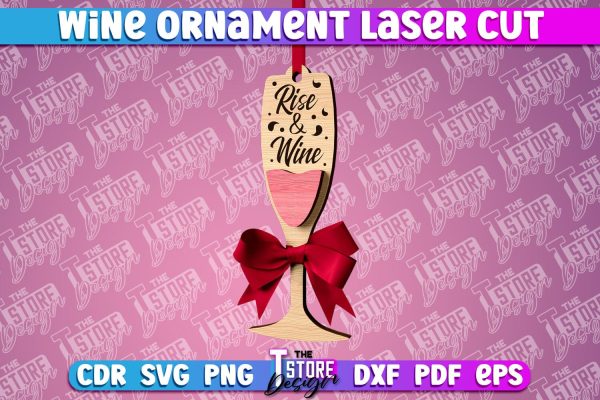 Wine Ornament Laser Cut | Laser Cut SVG | CNC File Online Hot Sale