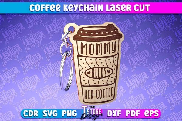 Coffee Keychain Laser Cut | Funny Quotes | CNC File Online