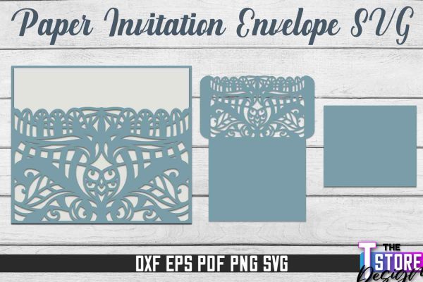 Paper Invitation Envelope | Paper Cut Design | SVG File Online Sale