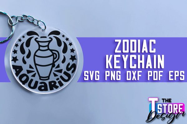 Zodiac Keychain SVG | Astrology Design | SVG Design v.2 Discount