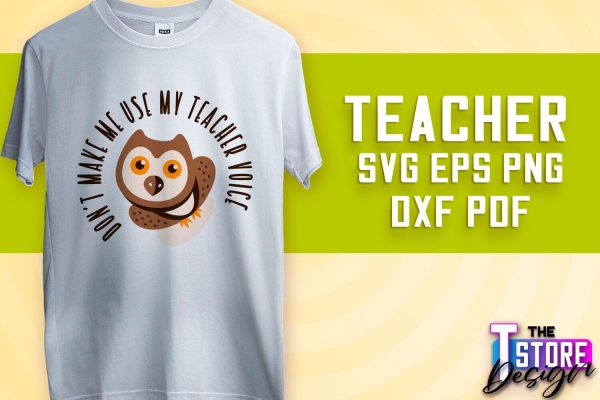 Teacher SVG Design | Funny Quotes SVG Design | School SVG v.1 on Sale