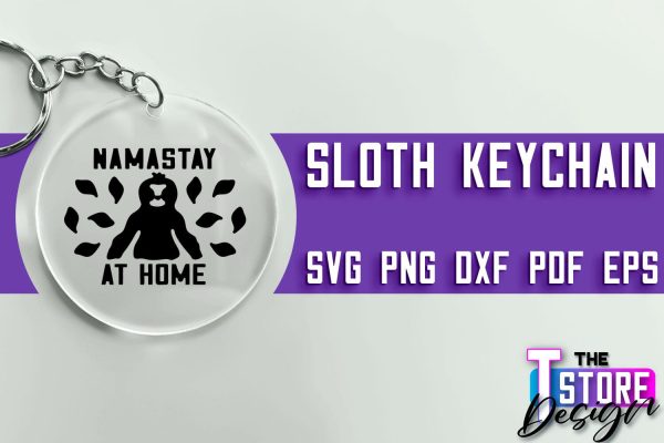 Sloth Keychain SVG Design | Lazy Design SVG | SVG File For Discount