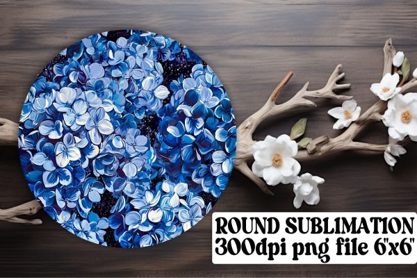 Elegant Blossom Circle Sublimation Set: Keychain, Coaster, Ornament Pack Discount