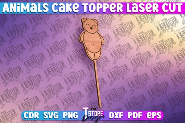 Bear Cake Topper Laser Cut SVG Design | Laser Cut Design For Cheap