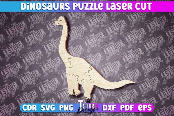 Dinosaurs Puzzle Laser Cut | Puzzle Game Laser Cut Design | CNC Files For Cheap