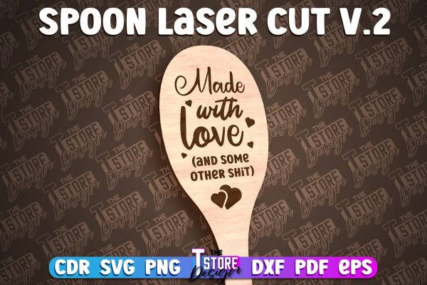 Spoon Laser Cut Design | Kitchen Design | Home SVG For Cheap