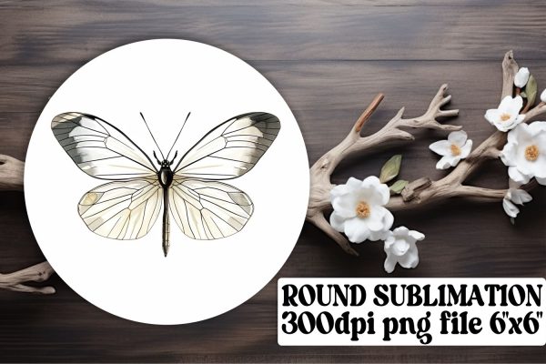Colorful Butterfly Circle Sublimation for Keychains & Car Accessories Cheap