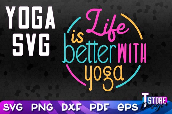 Yoga Quotes SVG Design | Sport SVG | Meditation Quotes | SVG File v.2 Fashion