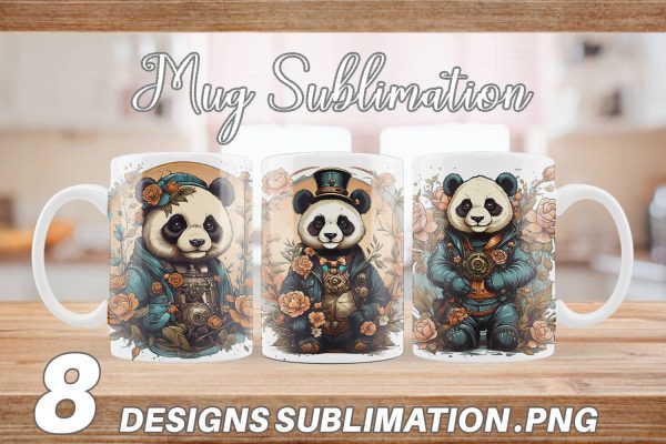 Mug Wrap Steampunk Panda For Discount