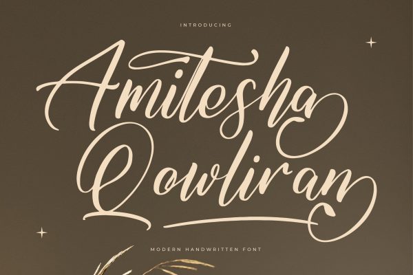 Amitesha Qowliran - Modern Handwritten Font Online