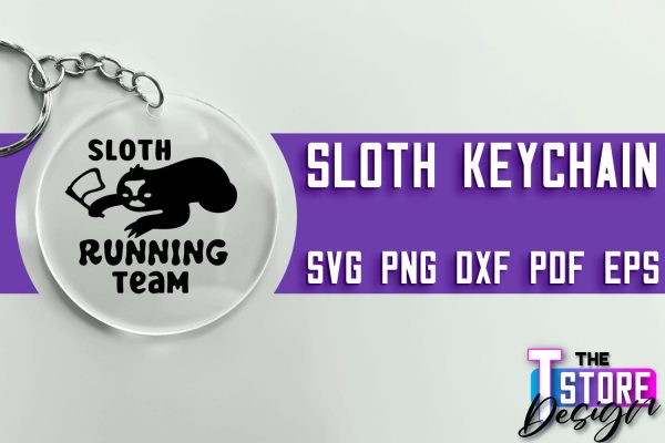 Sloth Keychain SVG Design | Lazy Design SVG | SVG File Fashion