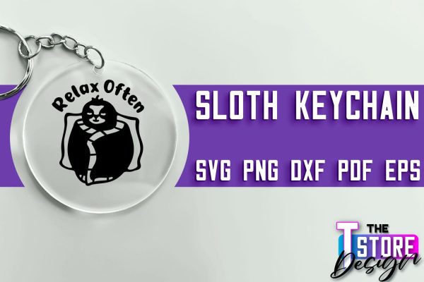 Sloth Keychain SVG Design | Lazy Design SVG | SVG File Online Hot Sale