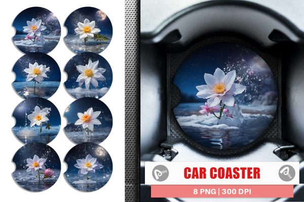 Car Coaster Flower and Water Online