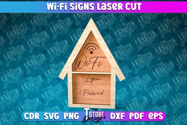 Wi-fi Signs Laser Cut | Laser Cut SVG Design | CNC Files Cheap