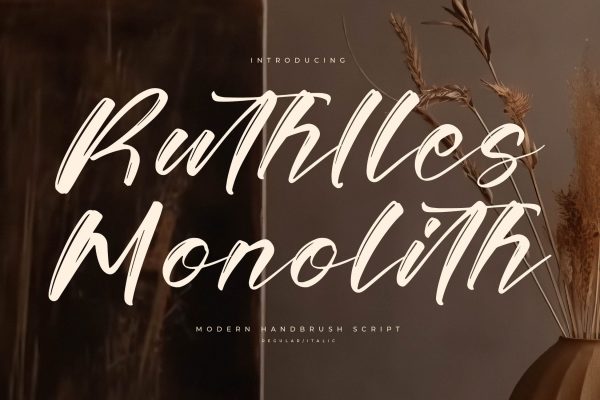 Ruthlles Monolith - Modern Handbrush Script For Sale