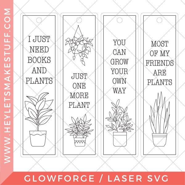 Laser Plant Bookmarks Set Fashion