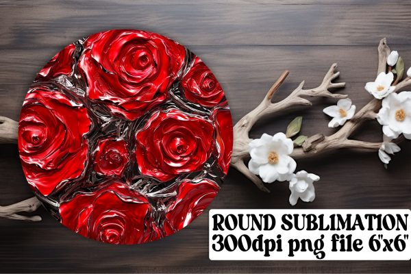 Modern Flower Round Decor Kit: Keychain, Coaster, Circle Designs Online