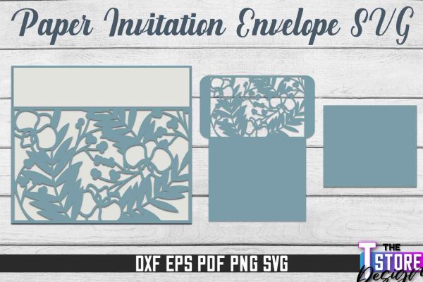 Paper Invitation Envelope | Paper Cut Design | SVG File Online Hot Sale