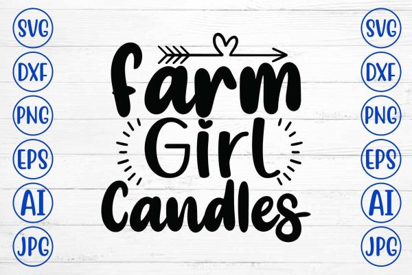 Farm Girl Candles SVG Design Hot on Sale