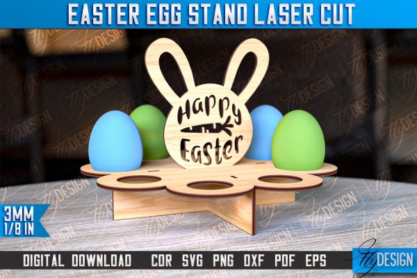 Easter Egg Stand | Egg Stand Laser Cut | CNC File Online Sale