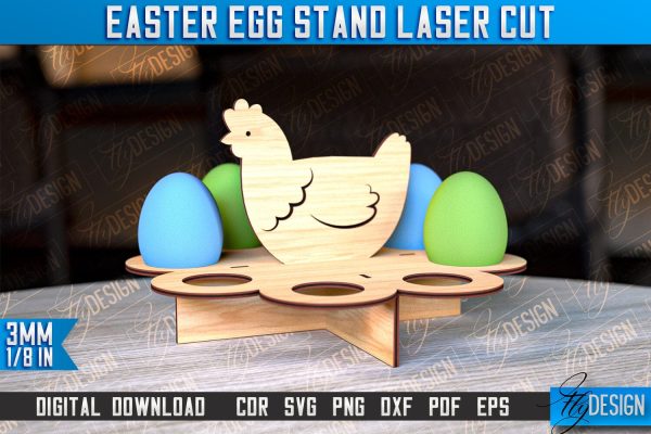 Easter Egg Stand | Egg Stand Laser Cut | CNC File Online now