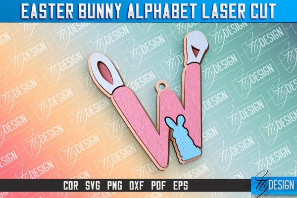 Easter Alphabet Laser Cut | Easter Bunny Design | CNC Files Online