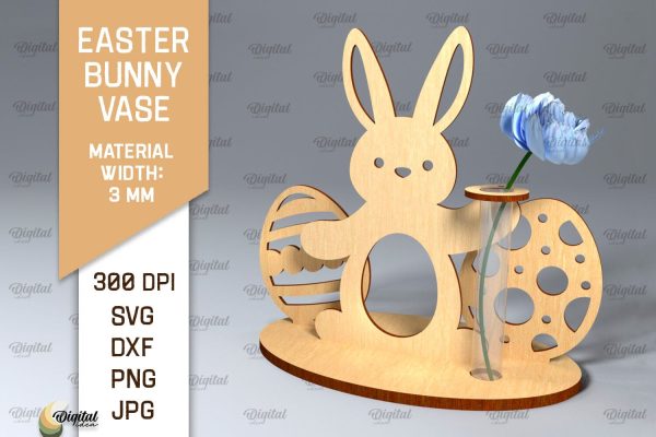 Easter Bunny Vase SVG. 3D Easter Stand Laser Cut Online Hot Sale
