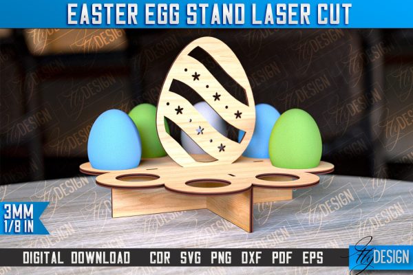 Easter Egg Stand | Egg Stand Laser Cut | CNC File Supply
