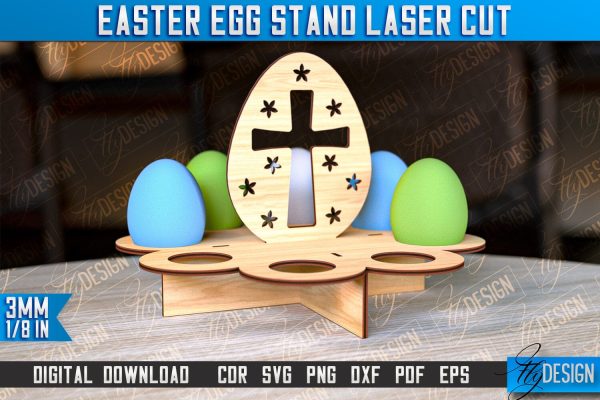 Easter Egg Stand | Egg Stand Laser Cut | CNC File Cheap