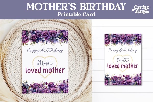Mother s Birthday Printable Card Online Sale