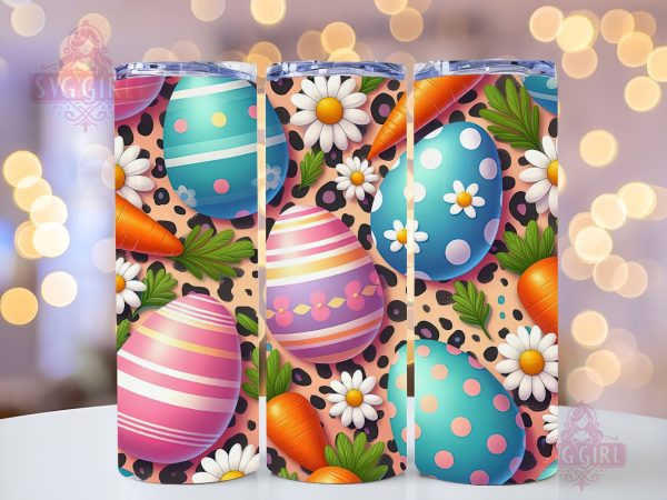 Cute Easter Eggs 20oz Tumbler Wrap Sublimation Design, Straight Tapered Tumbler Wrap, Happy Easter Tumbler Png, Instant Digital Download Online now