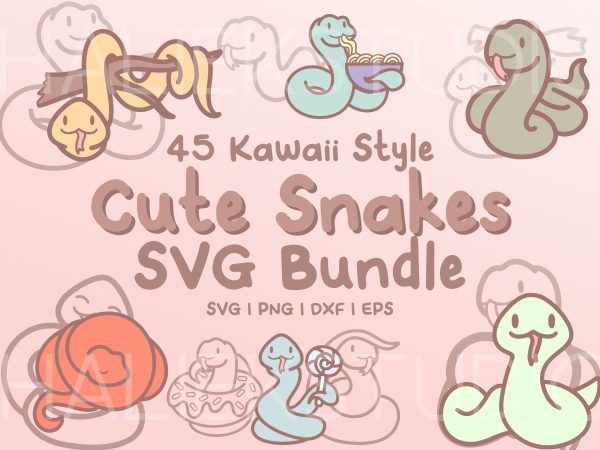 Cute Snakes SVG Design Set Online Hot Sale
