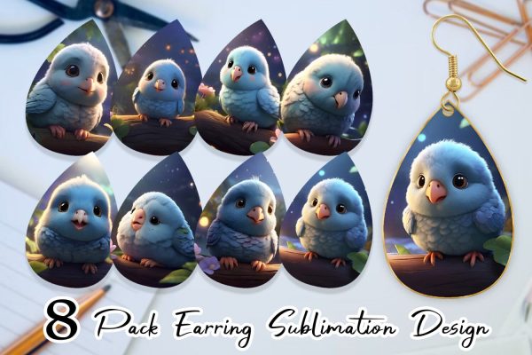 Earring Blue Bird Cute Online Hot Sale