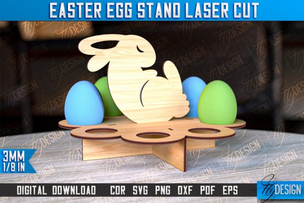 Easter Egg Stand | Egg Stand Laser Cut | CNC File Fashion