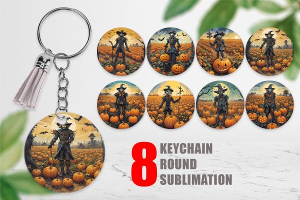 Keychain Watercolor Scarecrow Fashion