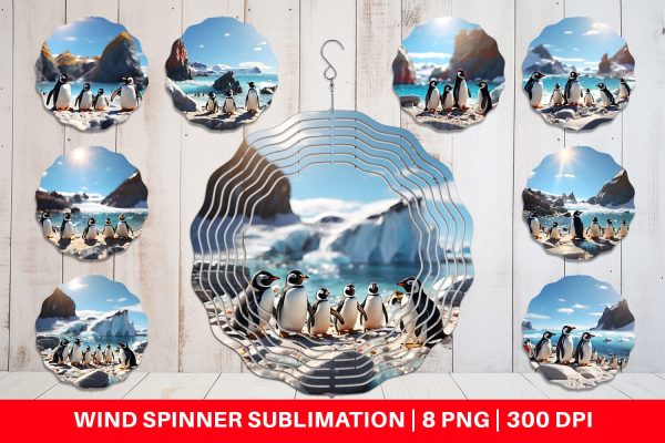 Wind Spinner Penguins Summer Online