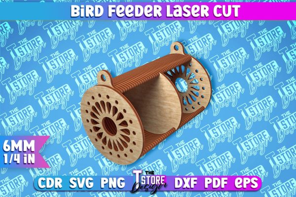 Bird Feeder Laser Cut | Laser Cut SVG Design | CNC File on Sale