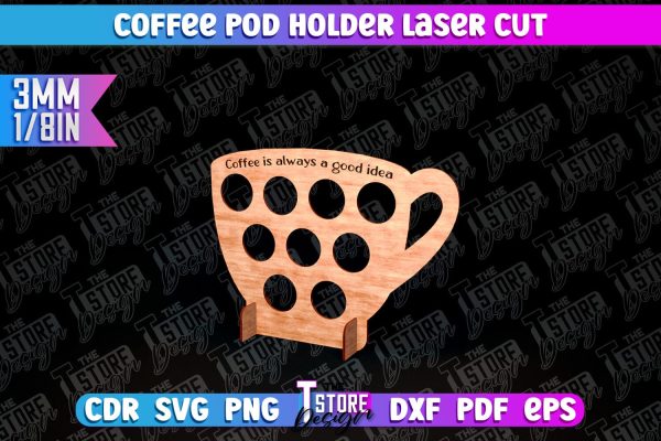 Coffee Pod Holder Laser Cut | Laser Cut Design | CNC File Supply