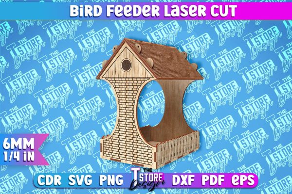 Bird Feeder Laser Cut | Laser Cut SVG Design | CNC File Online Sale