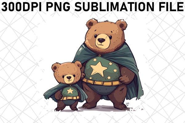 Mama Bear Cuddle: Mother s Day Sublimation Graphic Supply
