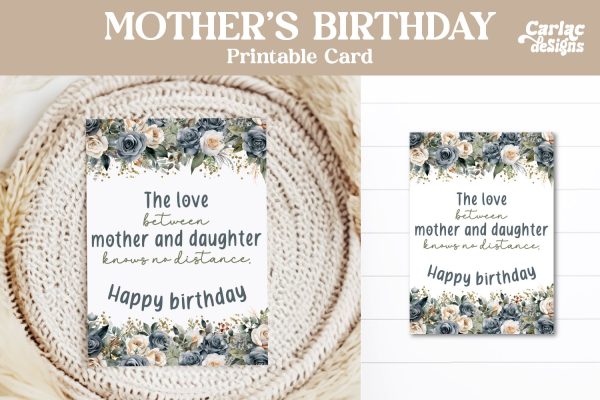 Mother s Birthday Printable Card Online now