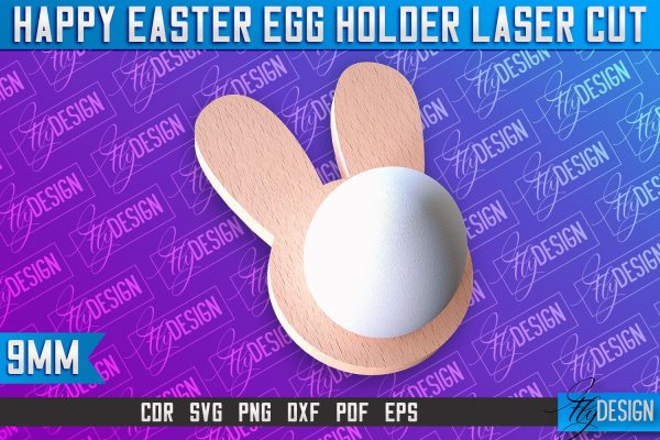 Easter Egg Holder Laser Cut | Happy Easter | CNC File For Sale