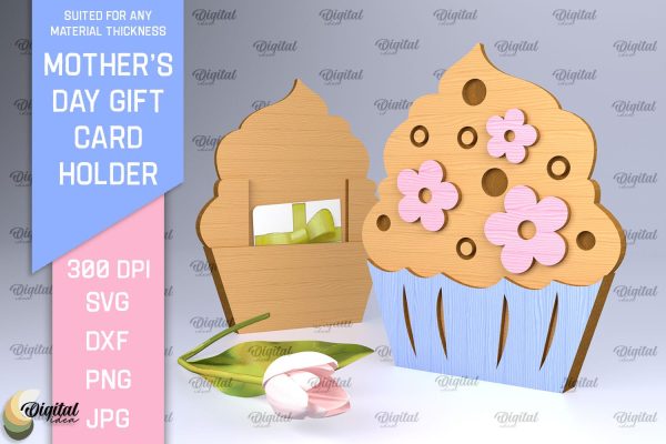 Mother`s Day SVG. Gift Сard Holder Laser Cut For Cheap