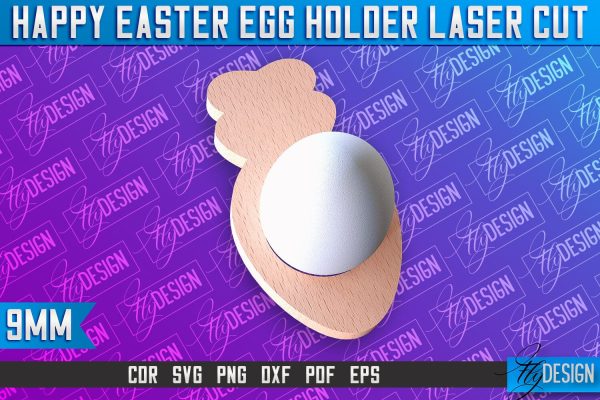 Easter Egg Holder Laser Cut | Happy Easter | CNC File For Sale