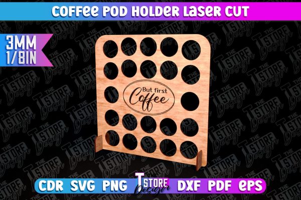 Coffee Pod Holder Laser Cut | Laser Cut Design | CNC File For Discount