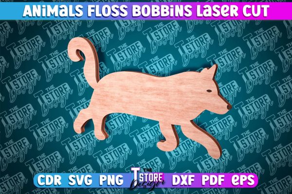 Wolf Floss Bobbins Laser Cut | Laser Cut Design | CNC File Online Sale