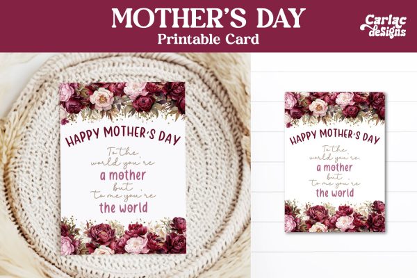 Mother s Day Printable Card Supply